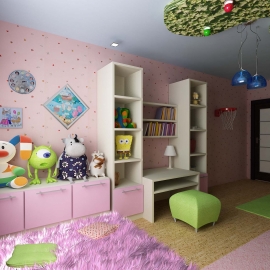 дизайн интерьера детской для девочки в Пензе